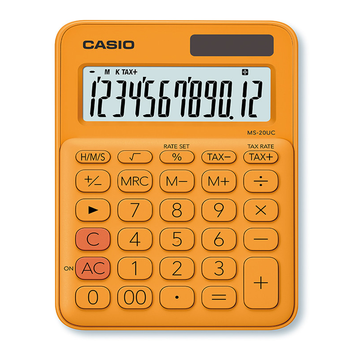 Casio MS-20 UC RG anzeigender Tischrechner orange 
