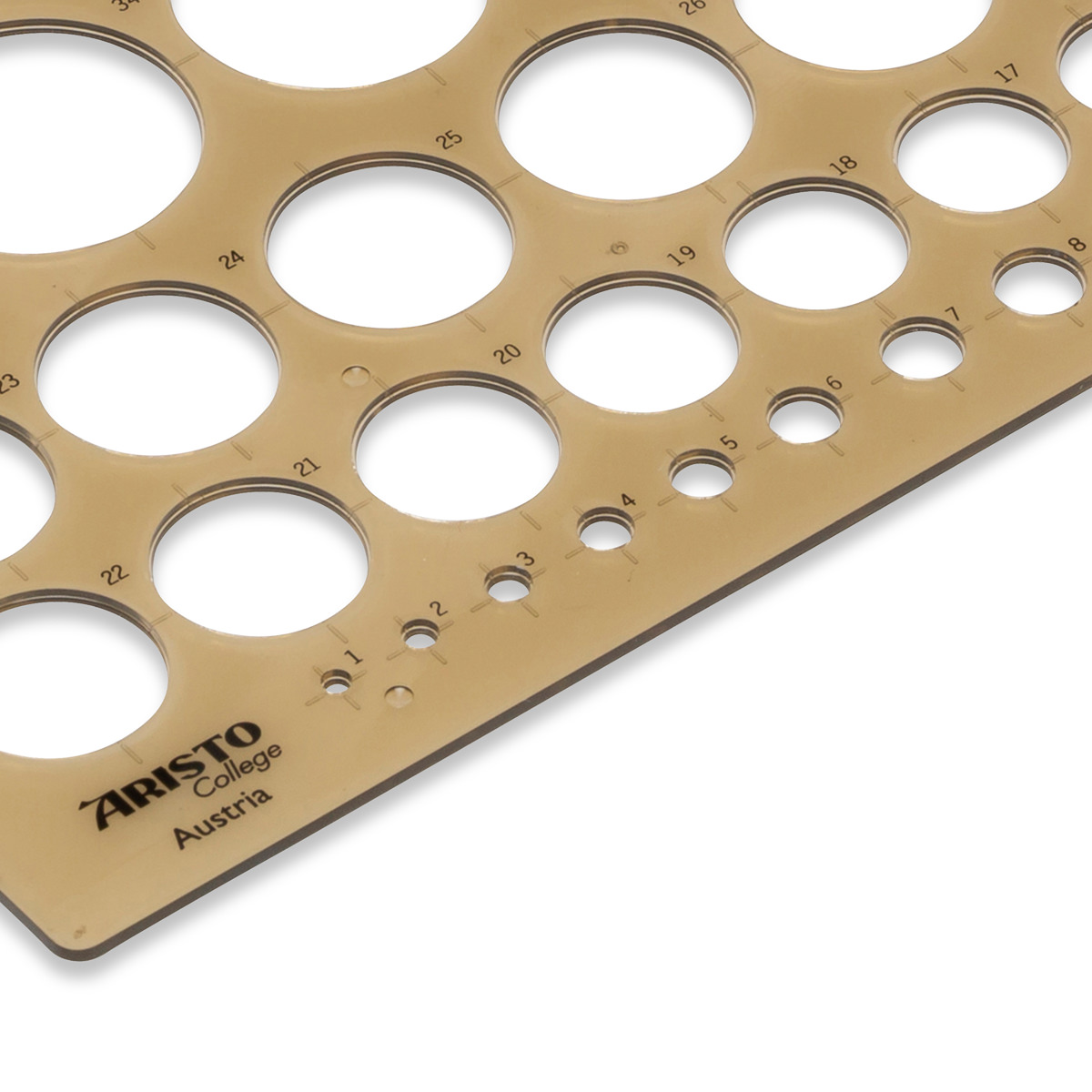 Aristo College Schulkreisschablone Format 35 x 13 cm, Kreise 1-35 mm 
