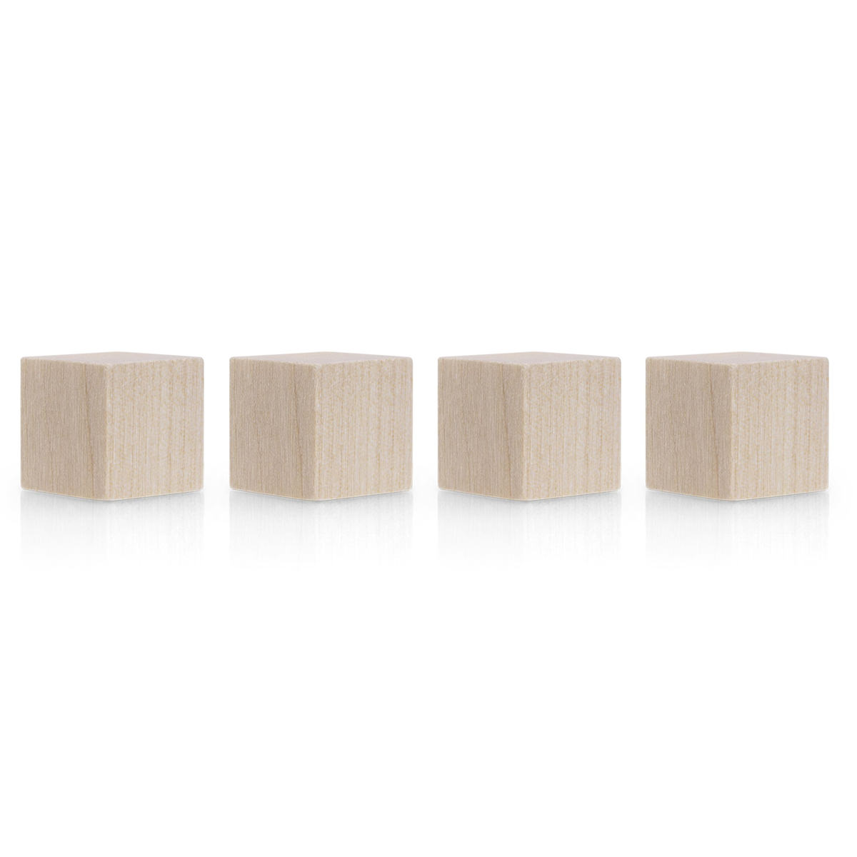 magnetoplan Design Magnets Wood Series, Cube, Birke, 20 x 20 x 20mm, 4 Stk.