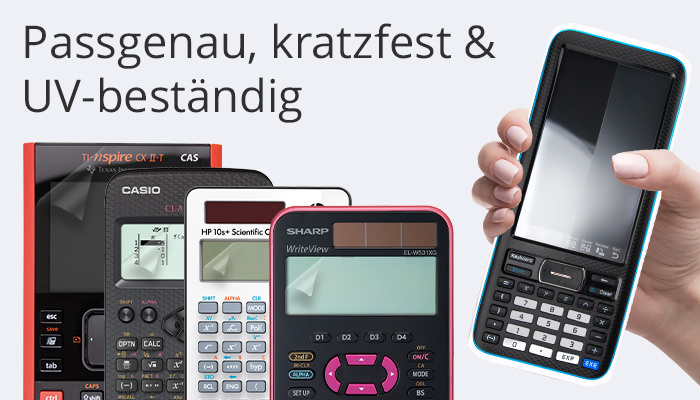Schutzfolien für Taschenrechner und Tablets