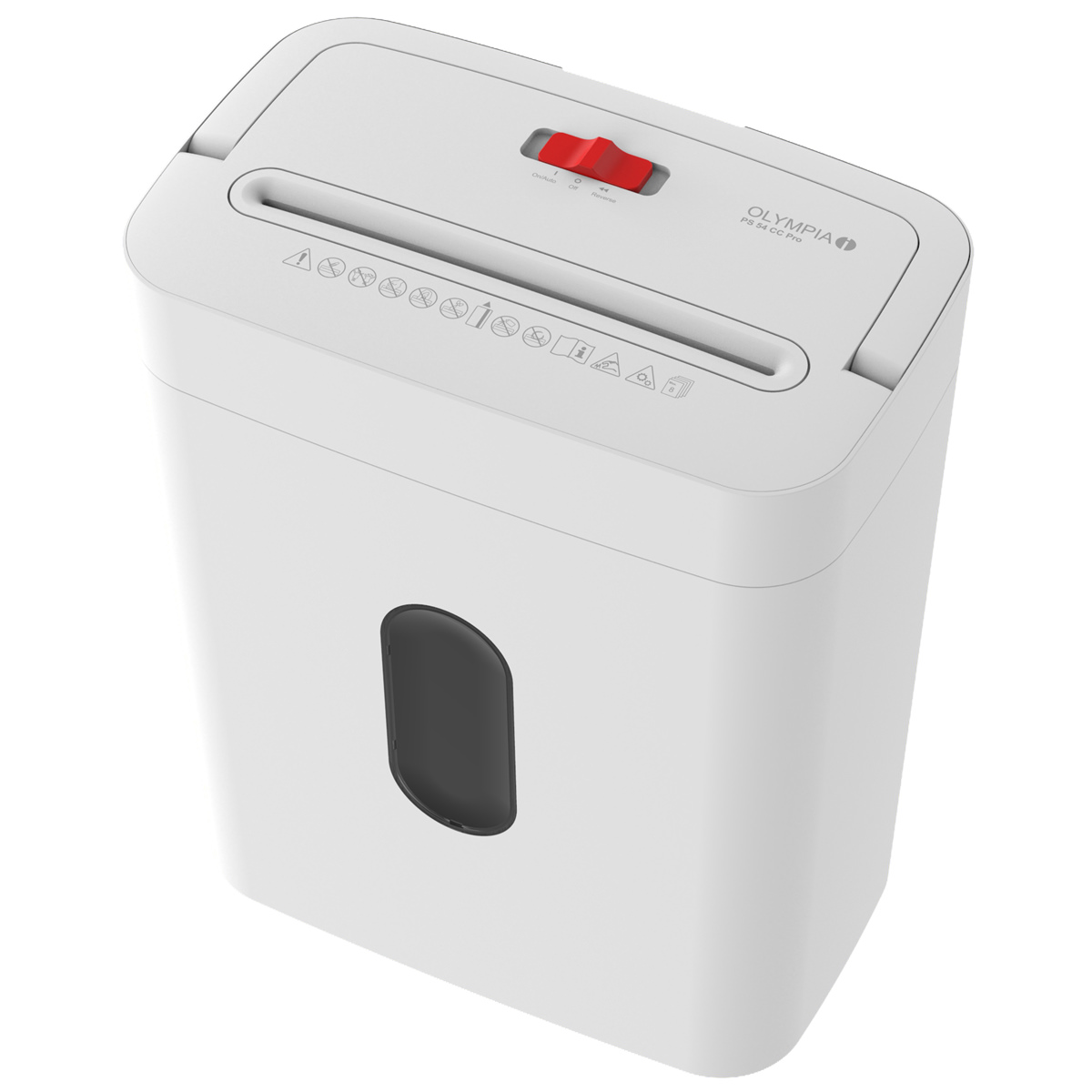 Olympia PS 54 CC Pro Aktenvernichter, weiß, 8 Blatt, Partikelschnitt 