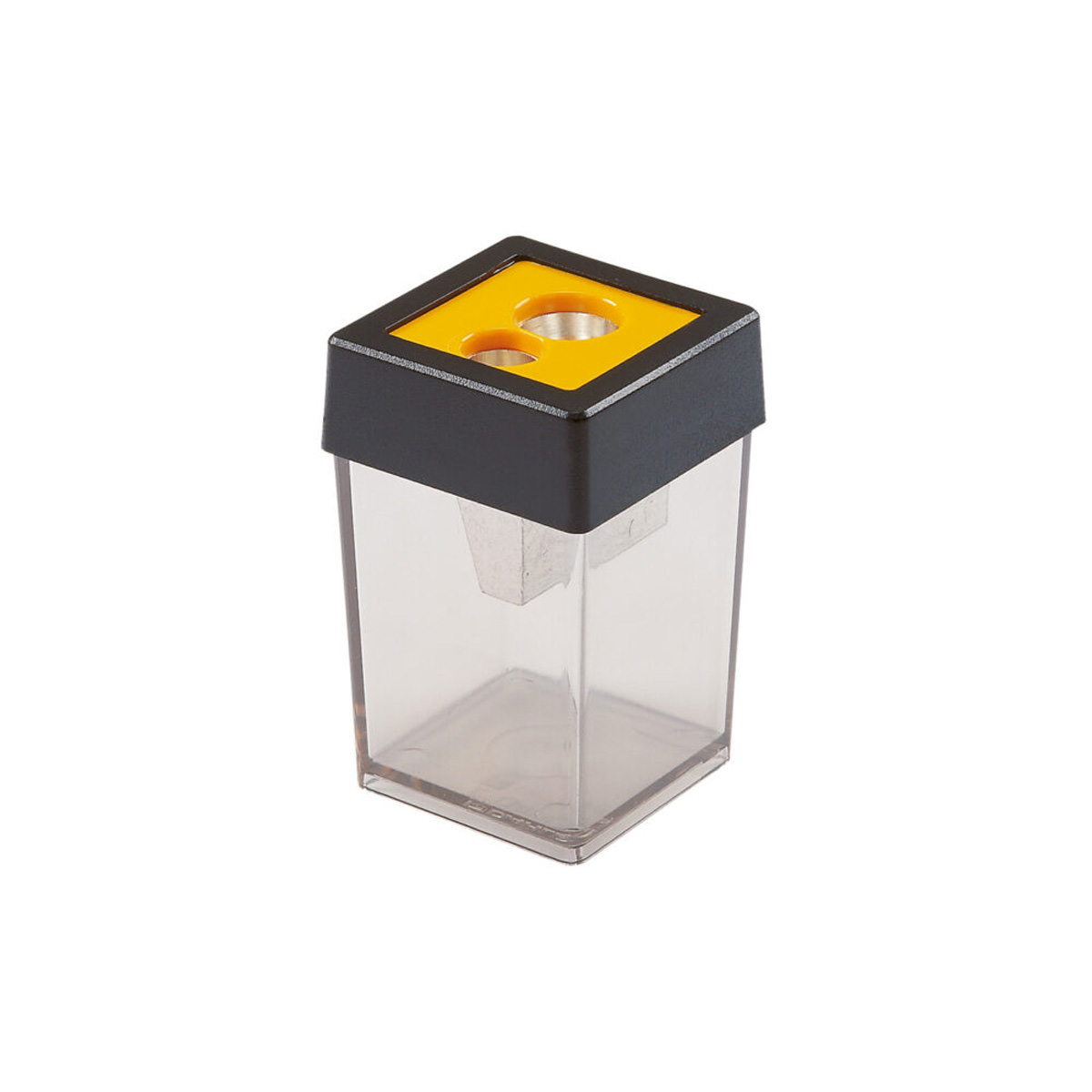 Dahle Doppel-Dosenspitzer aus Kunststoff für Stifte von 8 bis 10,5 mm, gelb 