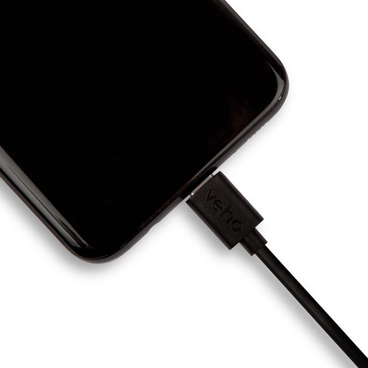 Veho VCL-002-C-20CM Ladekabel USB A zu USB C, 20cm, schwarz