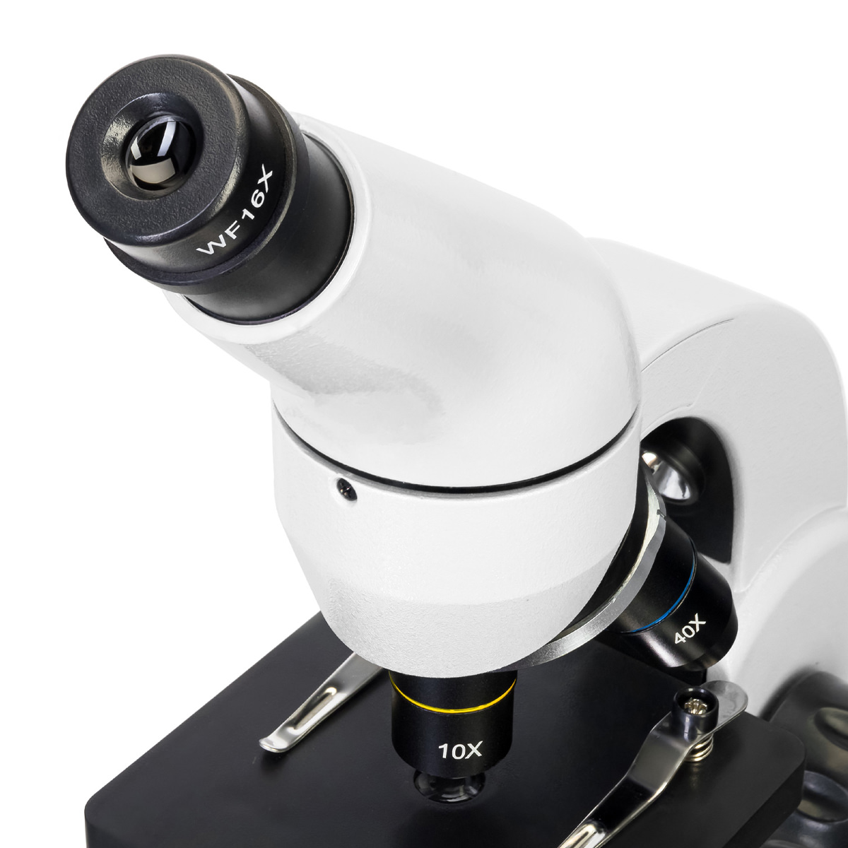 Levenhuk Rainbow 50L PLUS Mikroskop Moonstone  64 - 1280 fach, 2 LED Beleuchtungssysteme, Experimentierset inkl., Netz- bzw. Batteriebetrieb