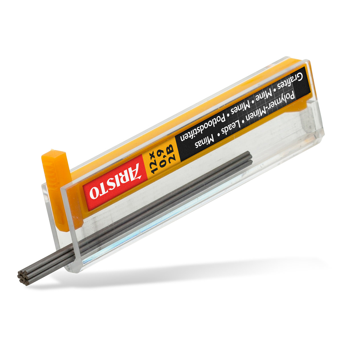 Aristo Feinminen Hi-Polymer 0,9 2B, Dose mit 12 Minen 