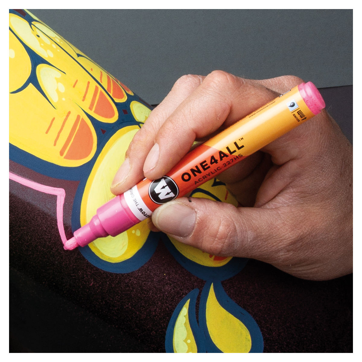 Molotow Acrylmarker ONE4ALL ACRYLIC 227HS 10er Etui, 4 mm, Basic Set 1 