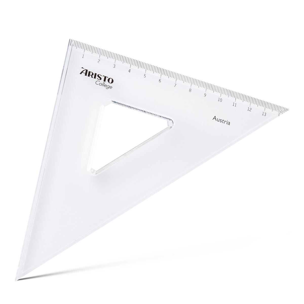 Aristo College Dreieck 45 Grad Hyp. 20 cm, transparent, Teilung 14 cm 