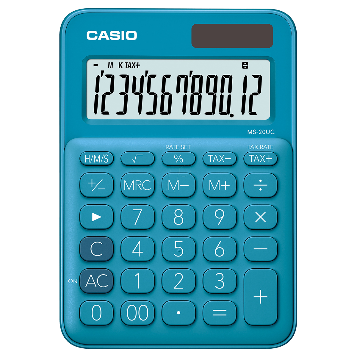 Casio MS-20 UC BU anzeigender Tischrechner blau 