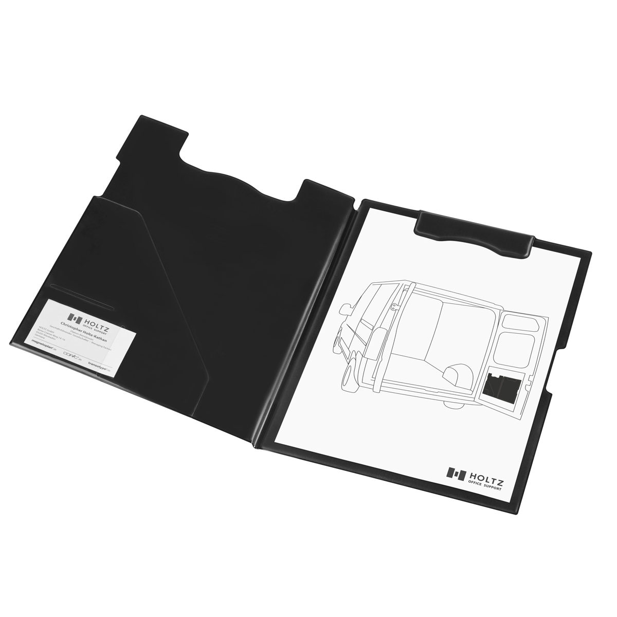 Magnetoplan 1131612 magnetische Klemmbrett-Mappe schwarz, A4