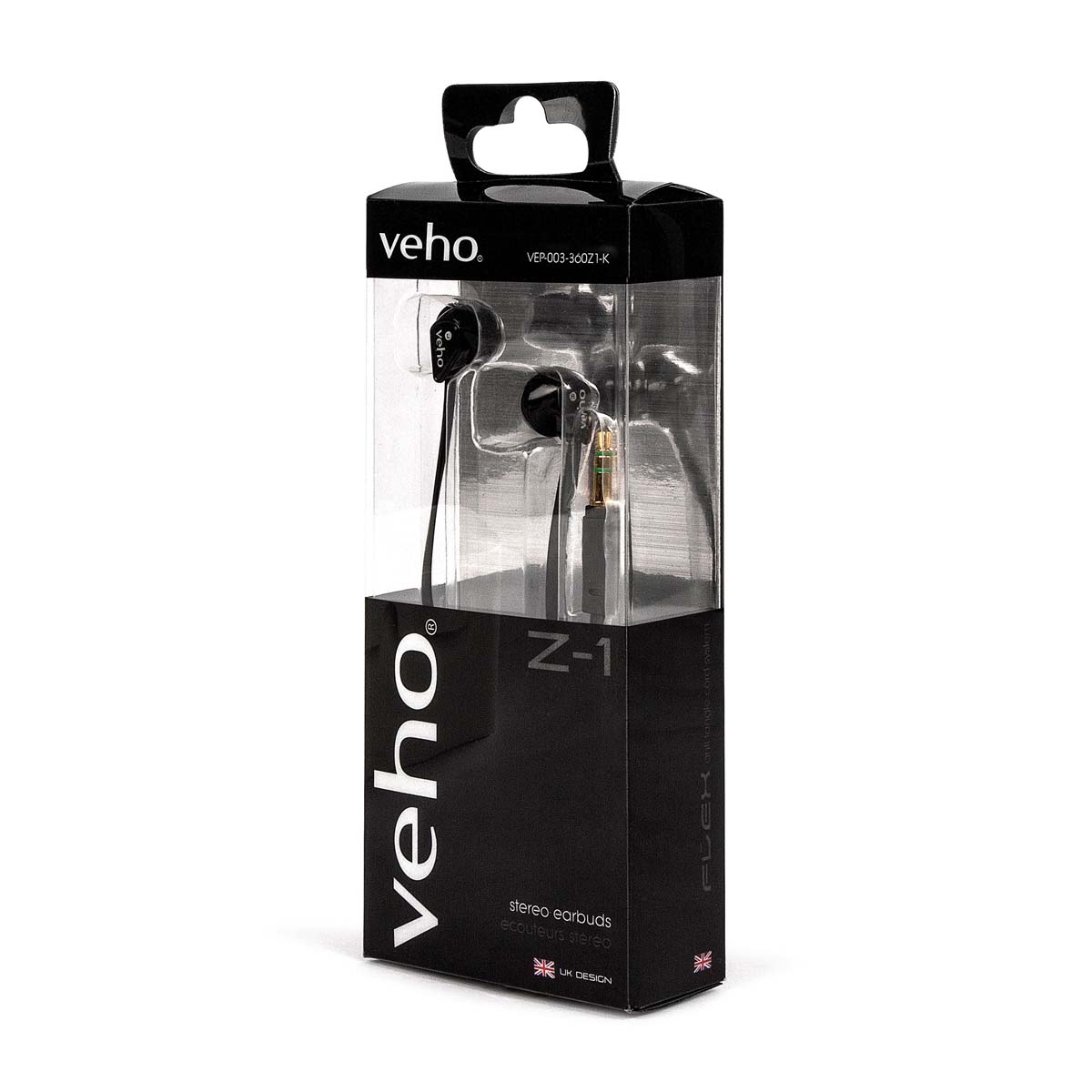 Veho VEP-003-360Z1 In-Ear Kopfhörer, kabelgebunden, schwarz 