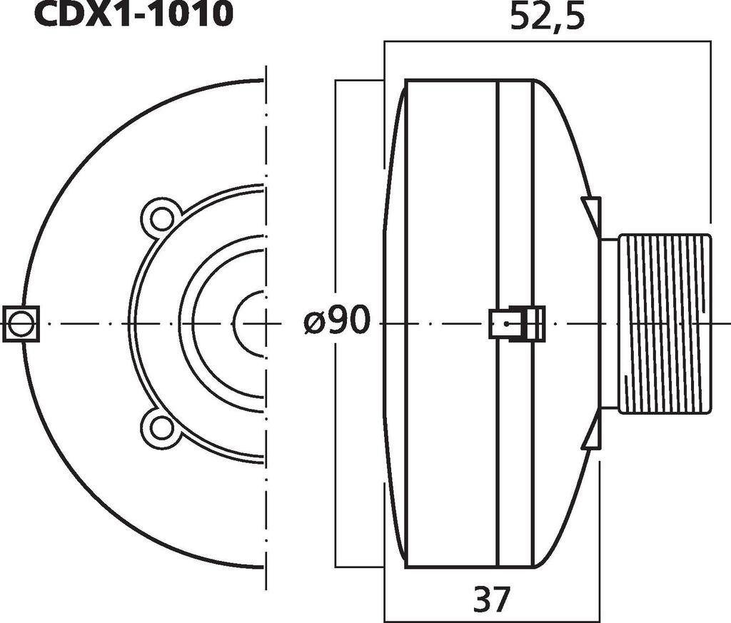 MONACOR CDX1-1010 PA-Horntreiber, 15 W, 8 O