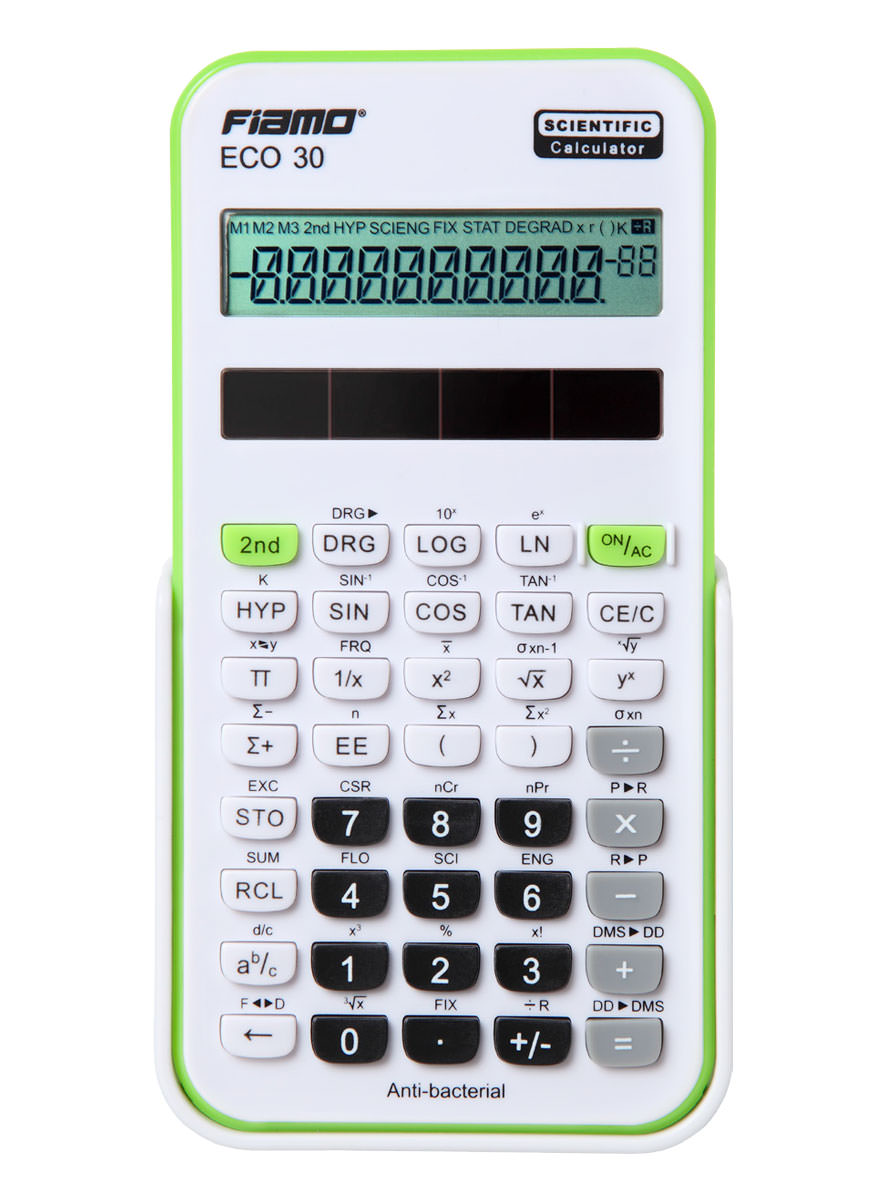 Fiamo ECO 30 wissenschaftlicher Taschenrechner weiß/grün 