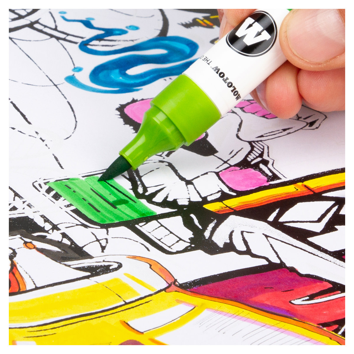 Molotow Marker AQUA COLOR BRUSH 12er Etui, Basic Set 2, sortiert 