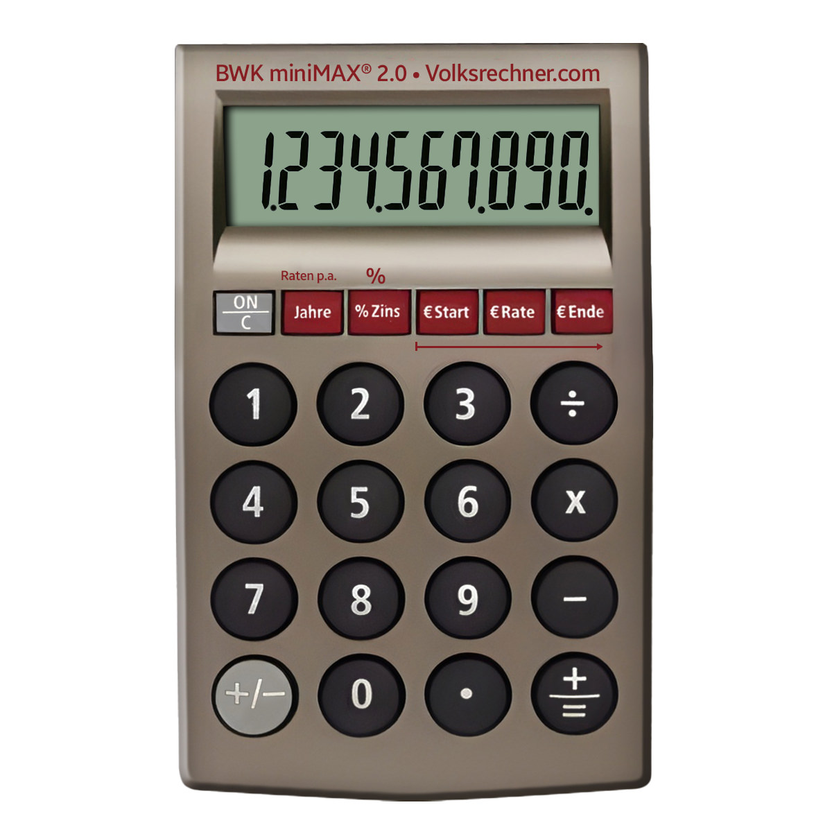 BWK miniMAX Finanzmathematischer Taschenrechner, 1zeil. LCD-Display, Rechnen nach Klöckner-Methode BWK miniMAX Finanzmathematischer Taschenrechner, 1zeil. LCD-Display, Rechnen nach Klöckner-Methode