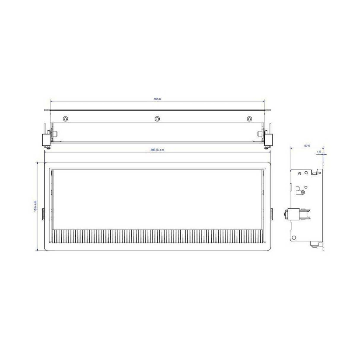 Bachmann 338.0206 CONI Einbaurahmen 387 x 151 mm anthrazit 