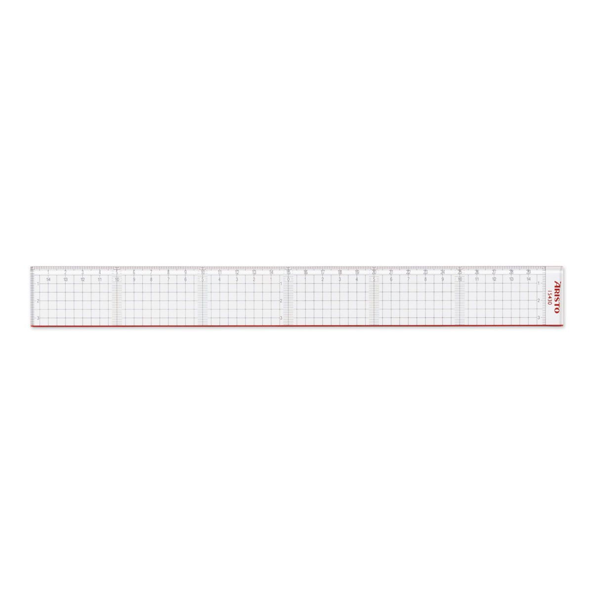 Aristo Schneidelineal 30 cm rote Schneidekante, glasklar 