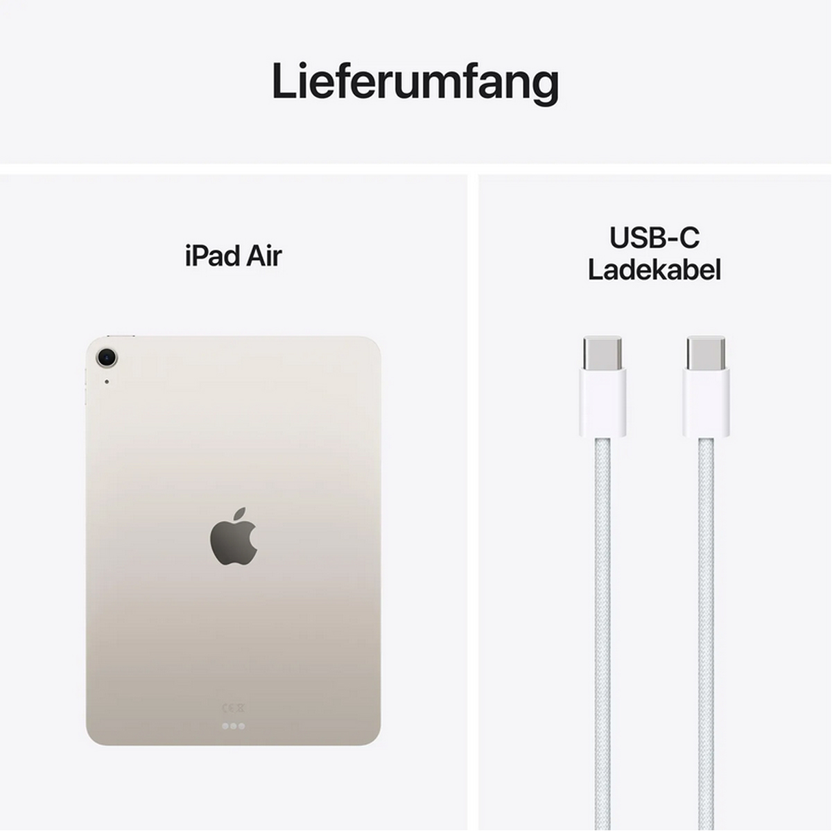 Apple iPad Air M3 11'' (27,9cm) 2025 Wi-Fi 256 GB Polarstern