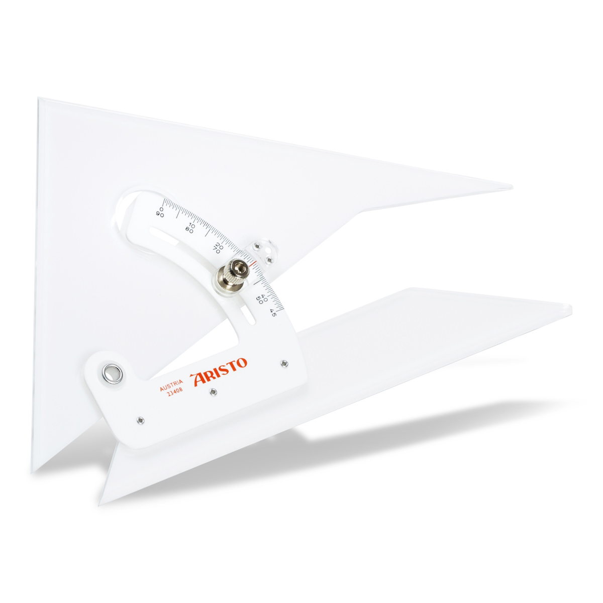 Aristo Stellwinkel Kathete 8'' (20cm) Facette durchgehend, glasklar 