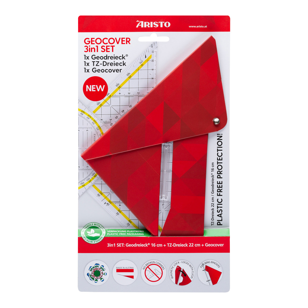 Aristo Geocover 3 in 1 Geo und TZ Dreieck Basic je 1 x  AR1552 und AR1650/2 