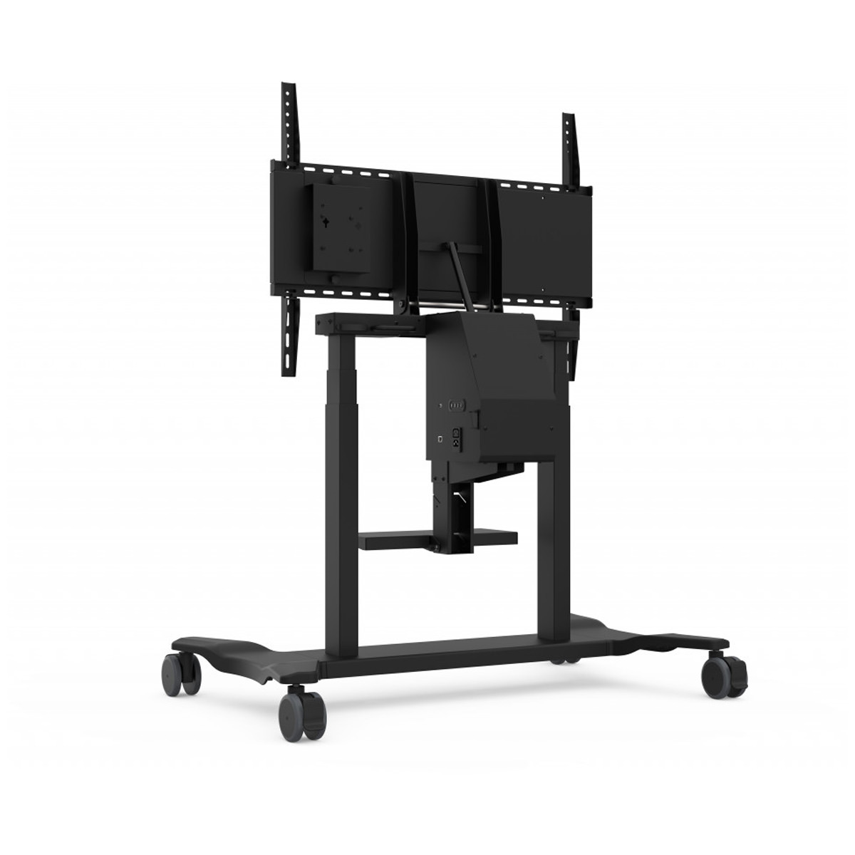 ViewSonic VB-STND-007, Motorisierter Rollwagen Motor. Double Trolley Cart für 55~86, Black