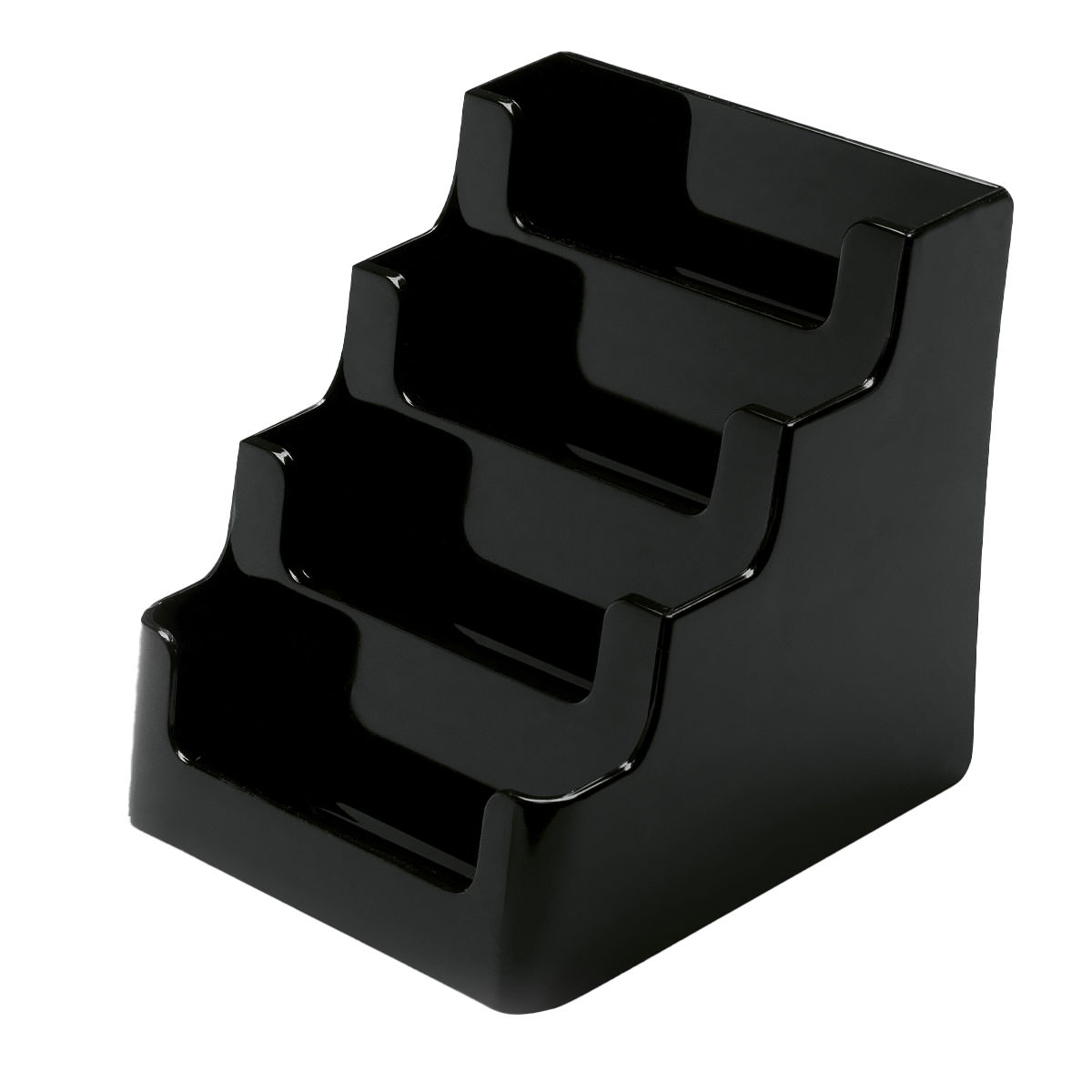 Magnetoplan 70404 Visitenkartenhalter 4 Fächer 4 Ablagen, schwarz