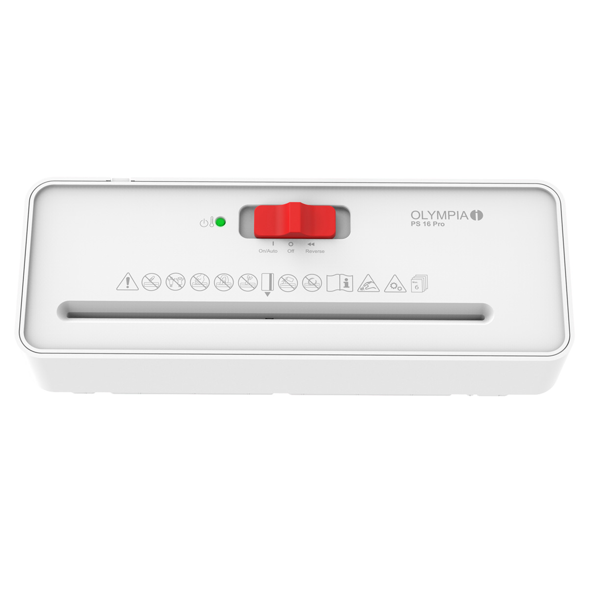 Olympia PS 16 Pro Papierschredder weiß, Aktenvernichter-Aufsatz 