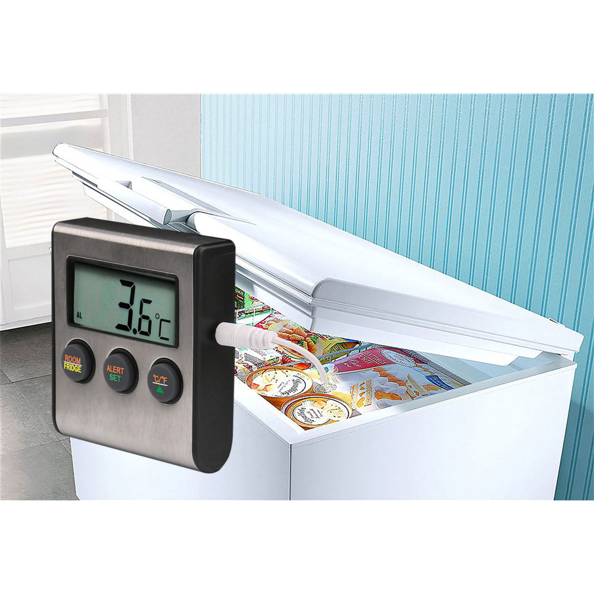 Olympia FTS 200 Temperatur Sensor für Gefrierschränke oder Aquarien
