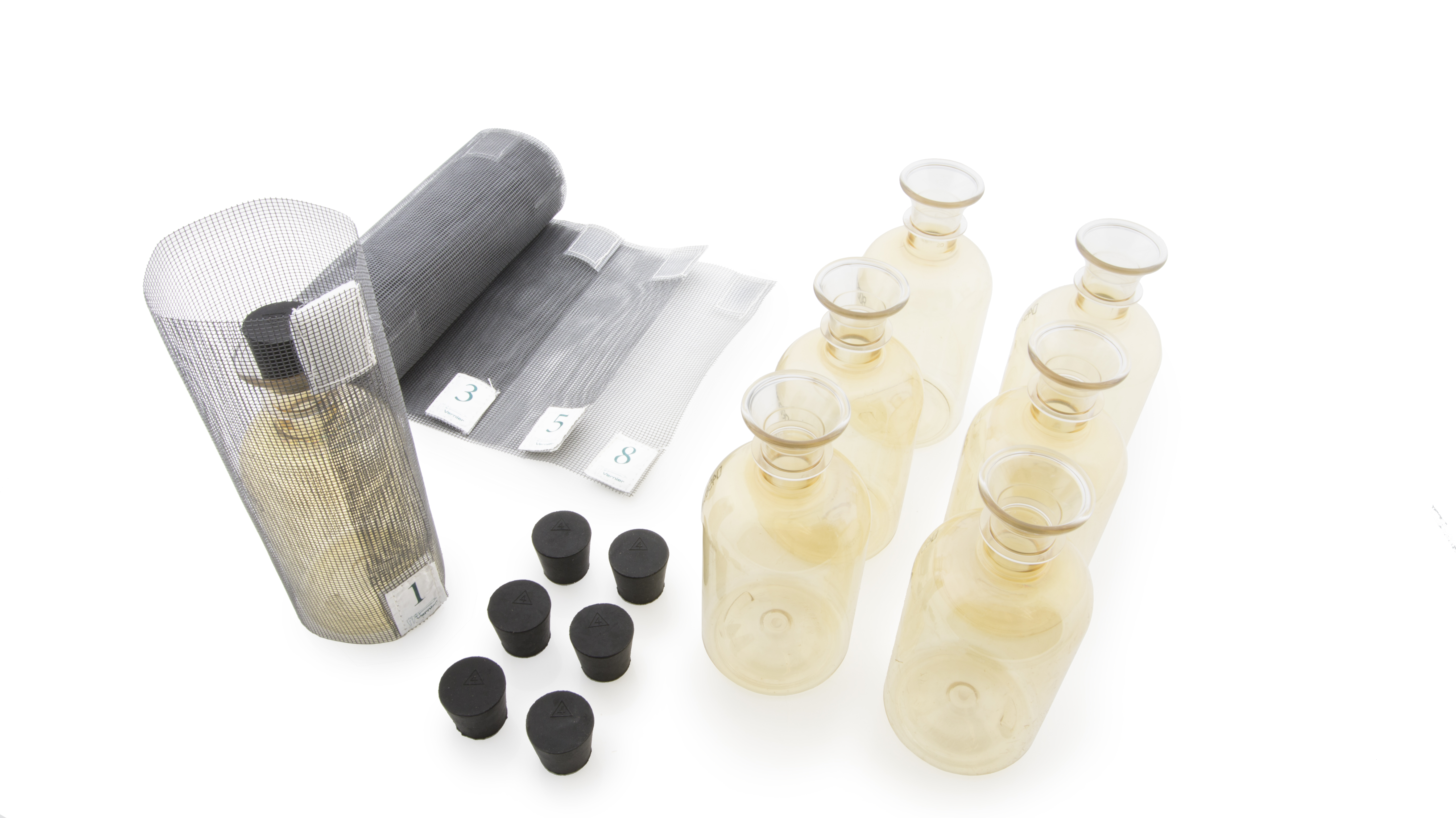 Vernier Primäres Produktivitätskit (PPK) mit 7x Flaschen+Gummistopfen/+Blendenset