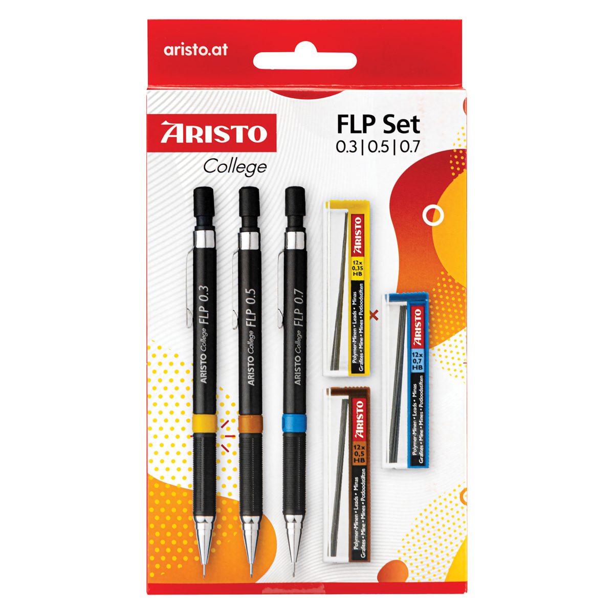 Aristo College Feinminenstift FLP Set aus Stift und Minen mit 0,3/0,5/0,7 mm Strichbreite 