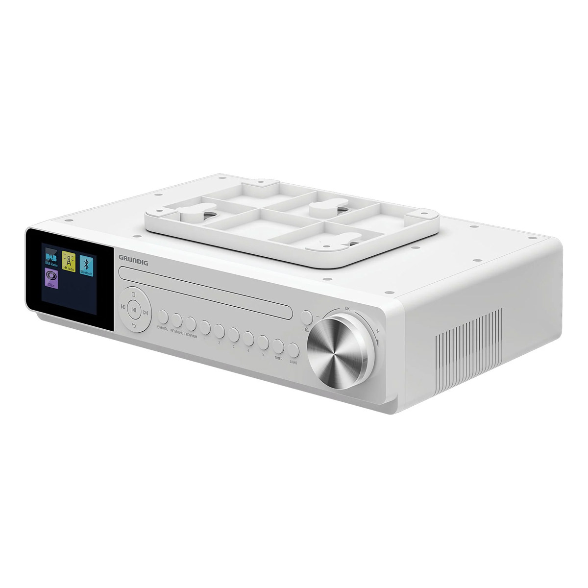 Grundig DKR 2000 BT DAB+CD Audiosystem weiß, 2 x 3 Watt, unterbaufähig