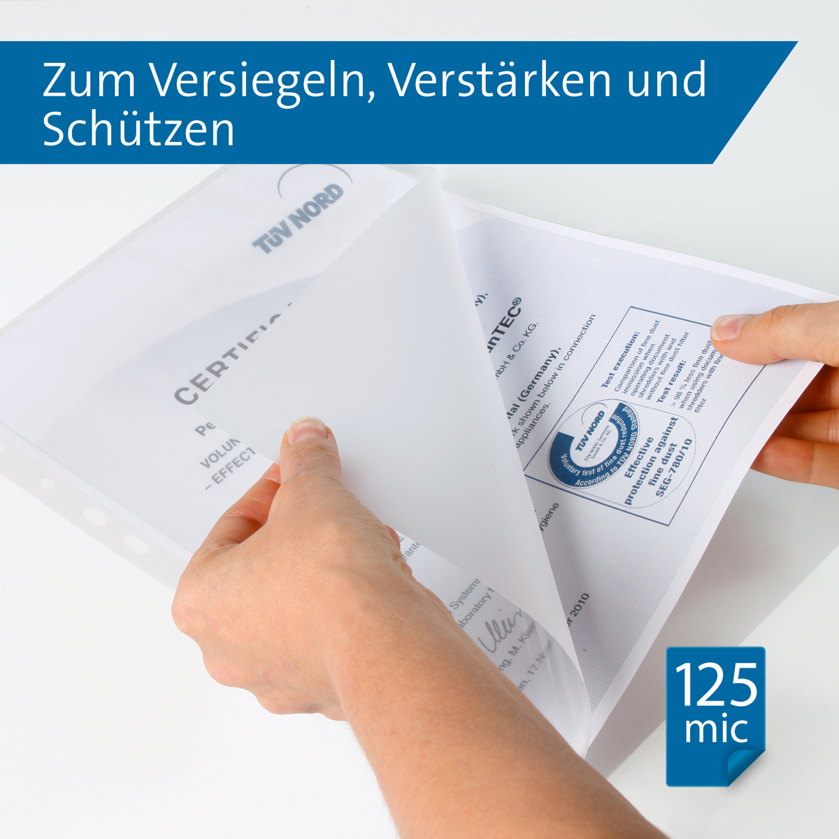 Dahle Laminiertaschen DIN A3 303x426 mm, 2x125 micron, 100 Stück 