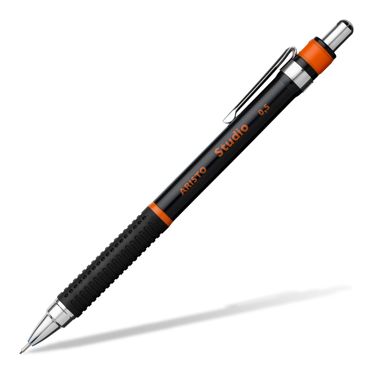 Aristo Feinminenstift Studio schwarz 0,5 mm mit Gummigriffzone 