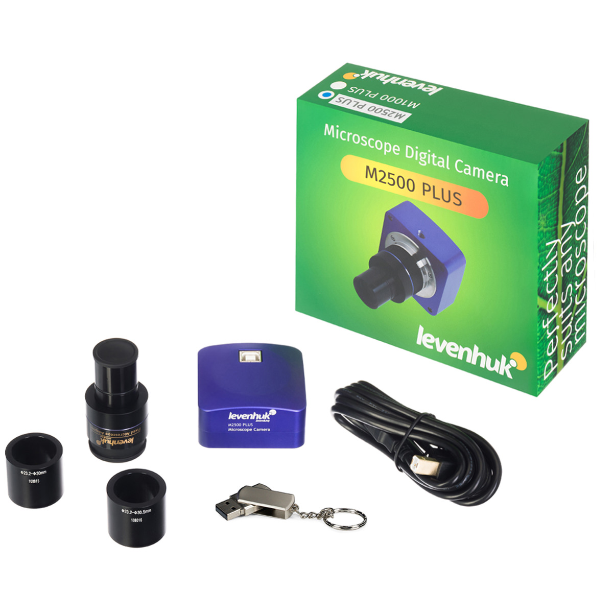 Levenhuk M2500 PLUS Mikroskop Digitalkamera 25 MP, 1/2,3'' Farbsensor, USB 3.0 Schnittstelle 