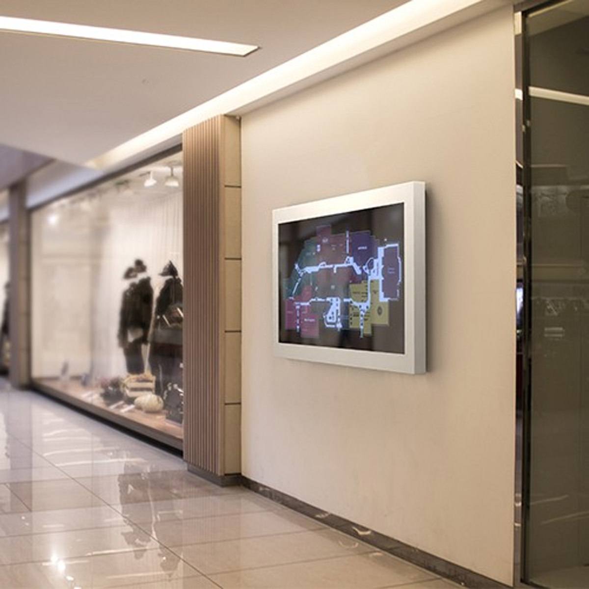 Chief Impact On-Wall Kiosk 55" Landscape, Weiß 