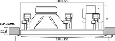 MONACOR ESP-32/WS ELA-Hi-Fi-Wand- und Deckenlautsprecher