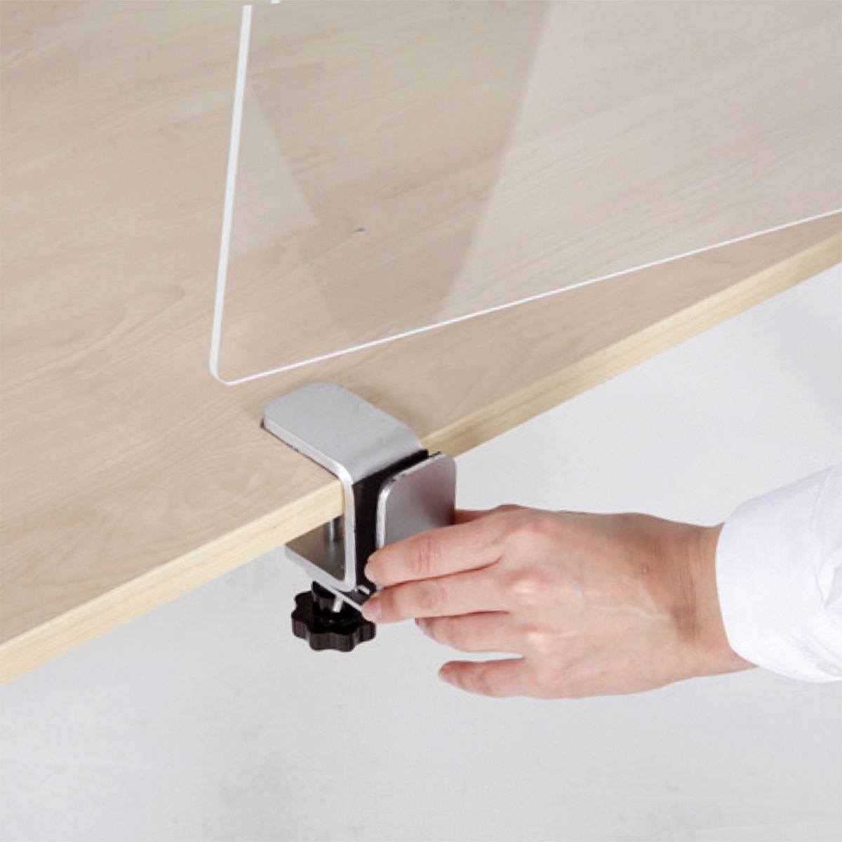 Magnetoplan 11029080 Acryl-Hygienewand mit Klammern 80 x 60cm