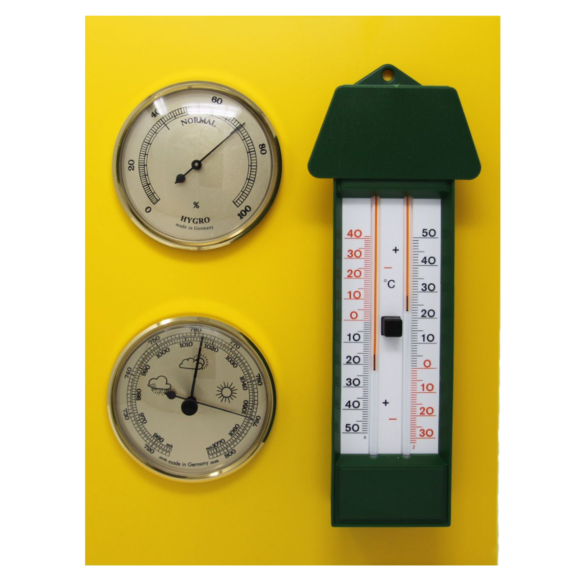 Wissner Wetterwarte mit Wetterhahn, Regenmesser & Instrumentenbrett mit Thermometer, Barometer & Hygrometer
