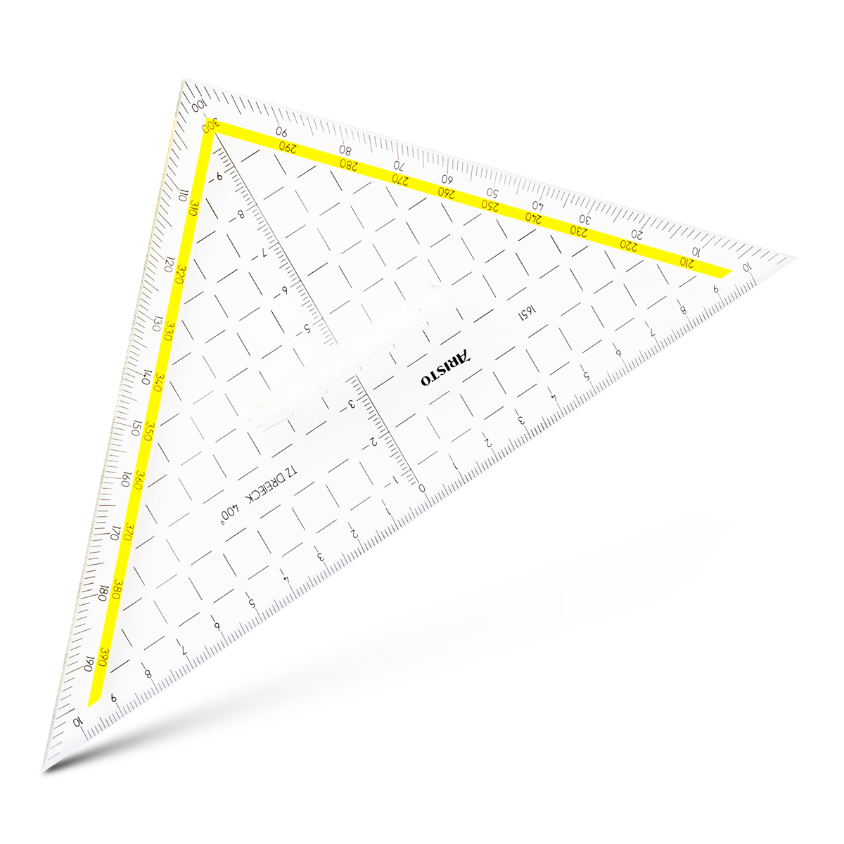 Aristo TZ-Dreieck 22,5 cm, 400 Gon Facette an Hypotenuse, Tuschenoppen 