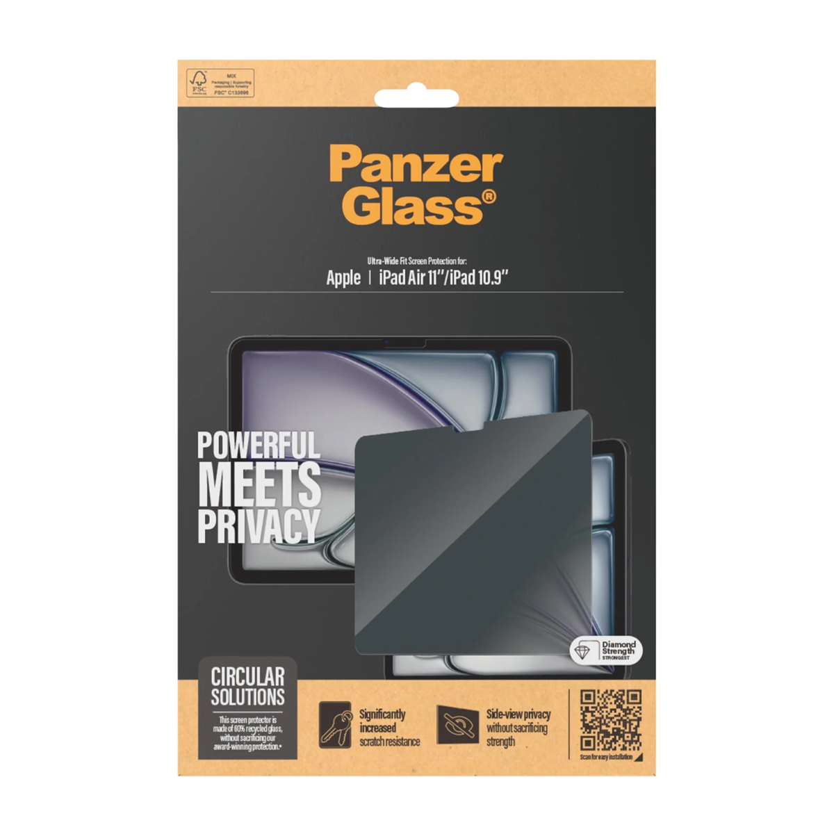 PanzerGlass® Privacy Displayschutz Ultra-Wide Fit für iPad 11'' (2025) / iPad Air 11'' (2024-2025)