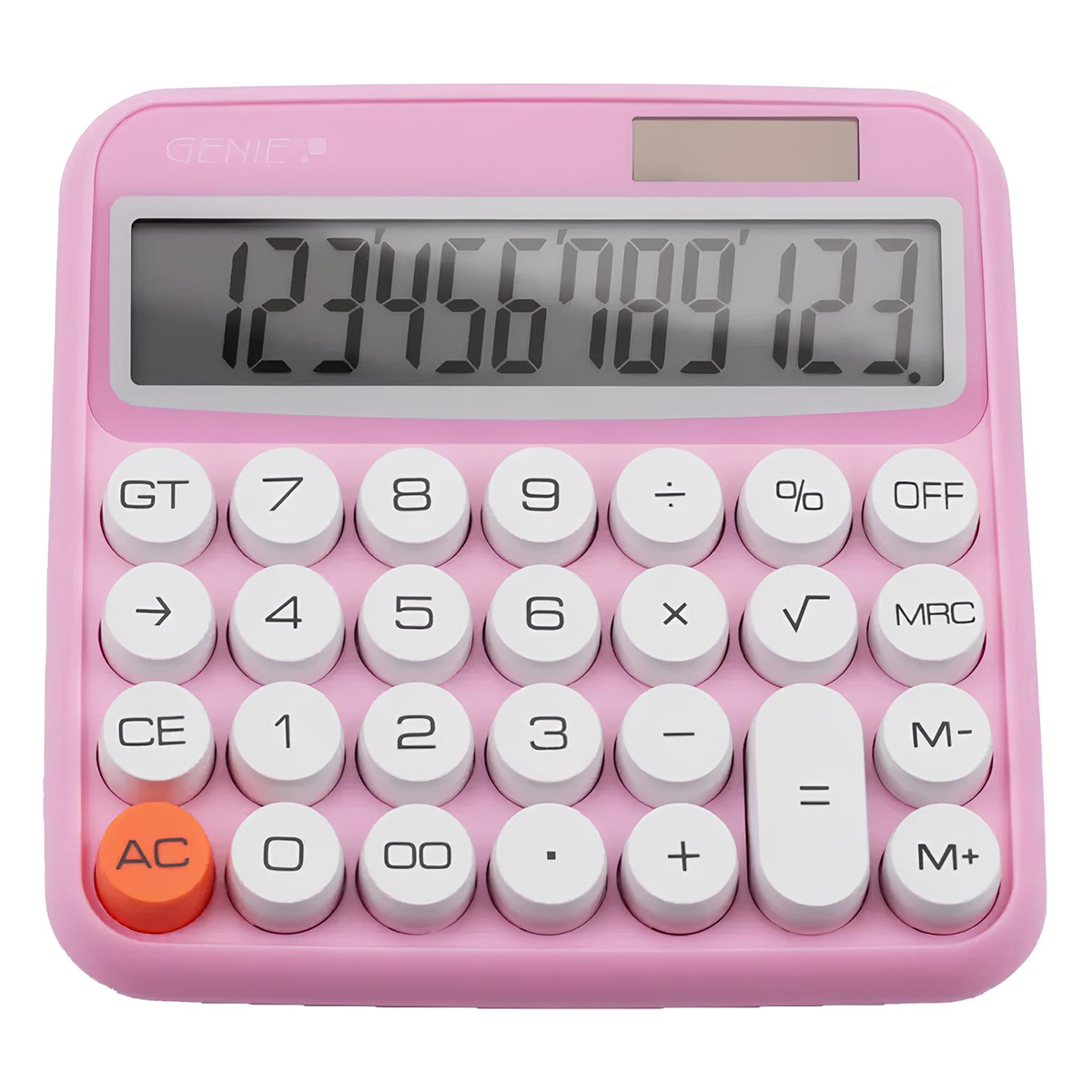 Genie 612P Taschenrechner pink, Dual-Power, 12-stellig Genie 612P Taschenrechner pink, Dual-Power, 12-stellig