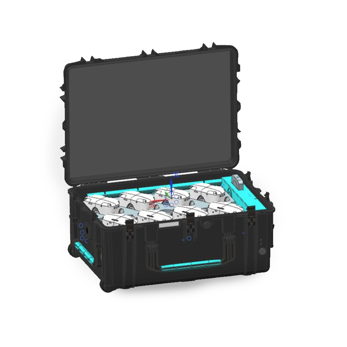 Formcase Transformer Case T8-VR - USB-C Charge Only für bis zu 8 VR-Brillen + Controller