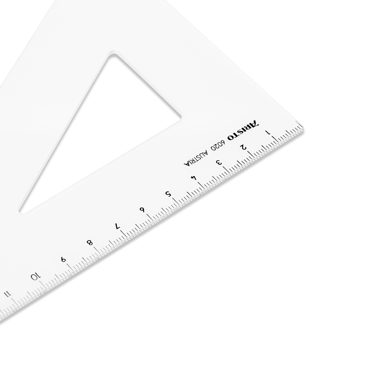 Aristo Dreieck 60 Grad ohne Facette Hypotenuse 22,6 cm, Teilung 19,6 cm 