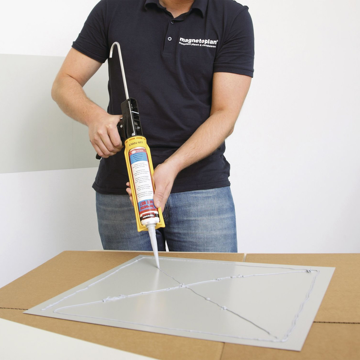 Magnetoplan 16111 magnetowand unter Tapete, 4 Platten = 1 m²