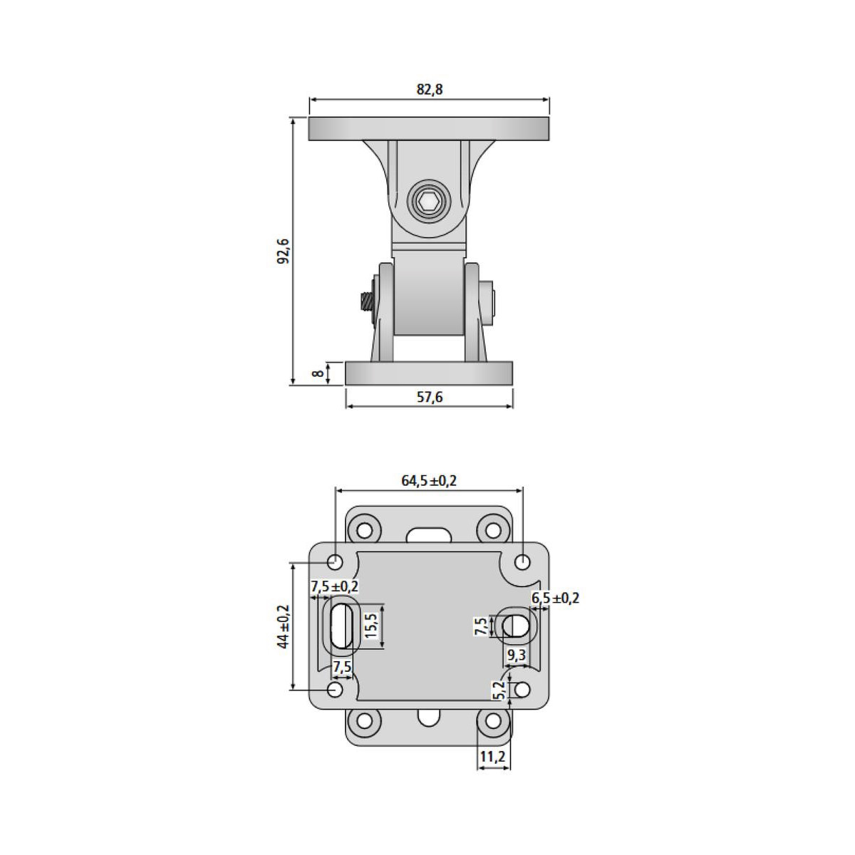 MONACOR LST-42 Lautsprecher-Wandhalterung