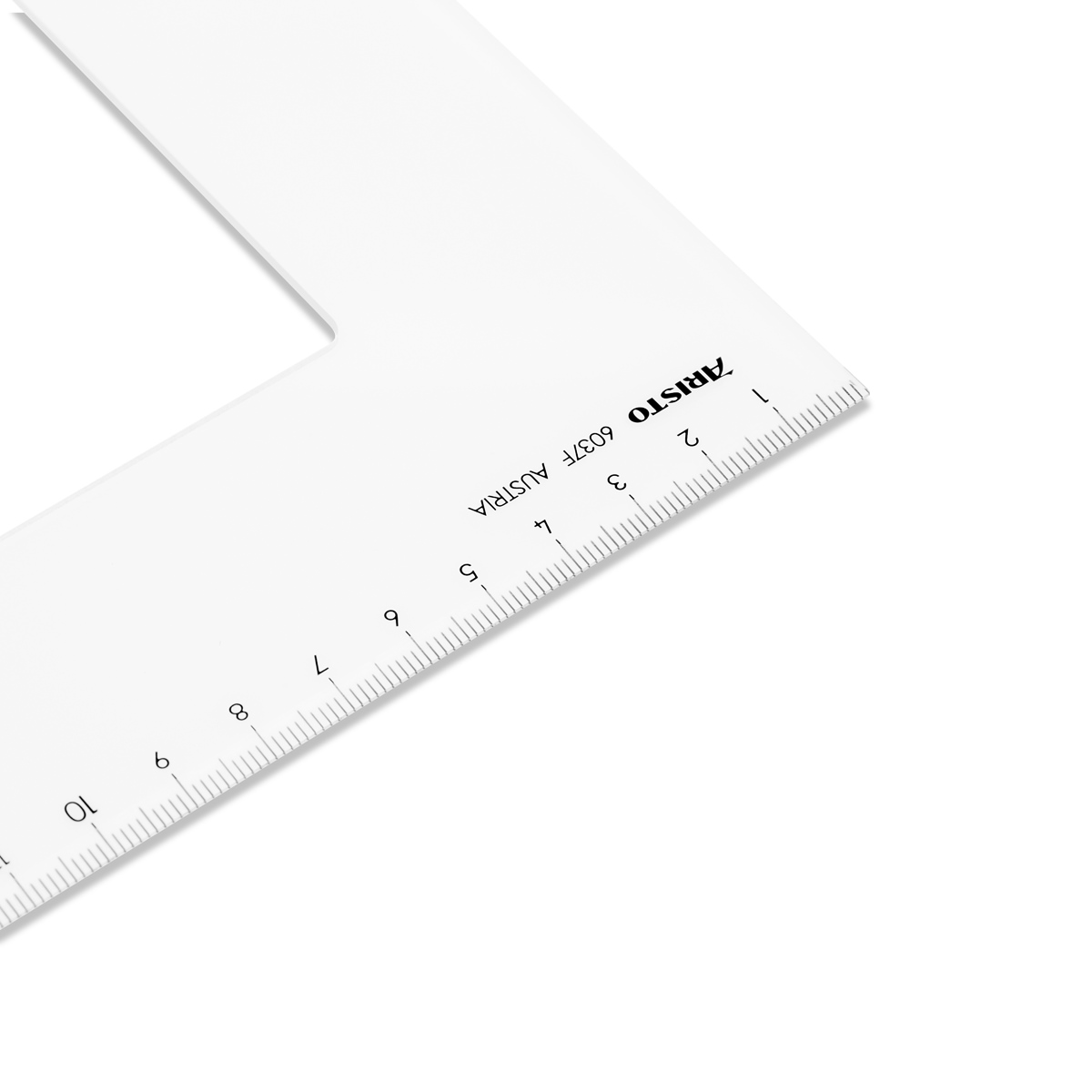Aristo Dreieck 60 Grad mit Facette Hypotenuse 42,5 cm, Teilung 38,6 cm 