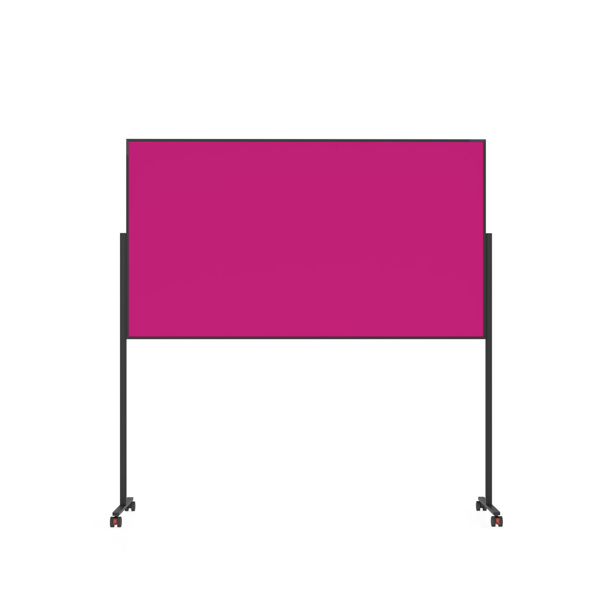 Magnetoplan 1181218 Design-Moderationstafel VarioPin pink, 180 x 100cm, Rahmen, schwarz