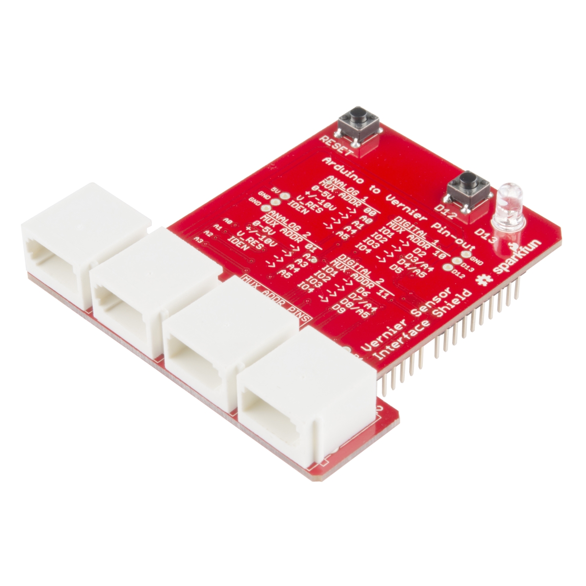 Vernier Arduino Schnittstelle (BT-ARD), 2x BTA, 2x BTA, Reset-Knopf zur Verbingung von Vernier- Sensoren mit einem Arduino-Microcontroller