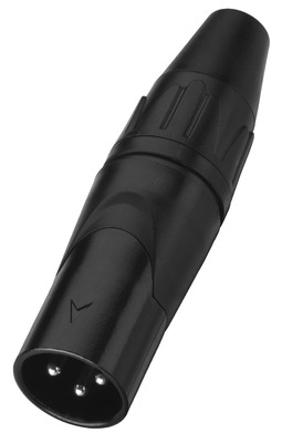 MONACOR XLR-823/P/SW XLR-Stecker, 3-polig