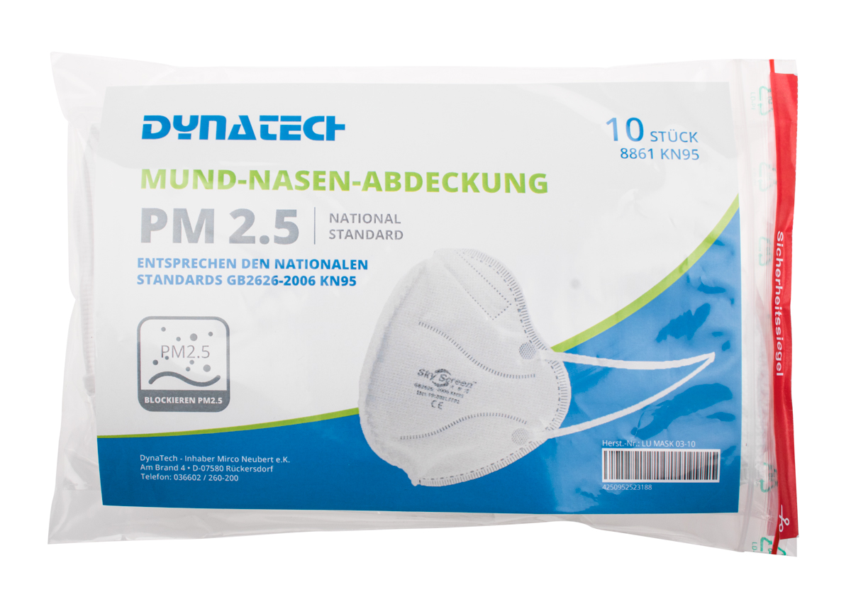 Mund- und Nasen-Maske / Behelfsmaske weiß 10er 
