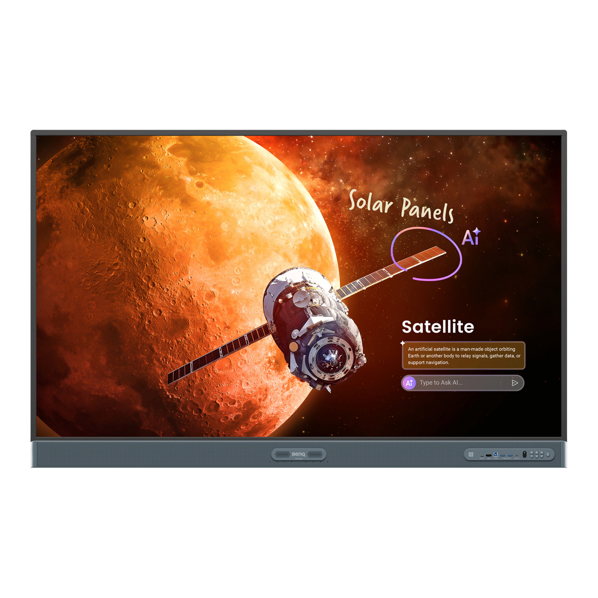 BenQ RP7505 75'' (190,5cm) Display, UHD, IR Touch, 256 GB, 3840 x 2160 px, 450cd/m², 8 ms, 1.500:1 